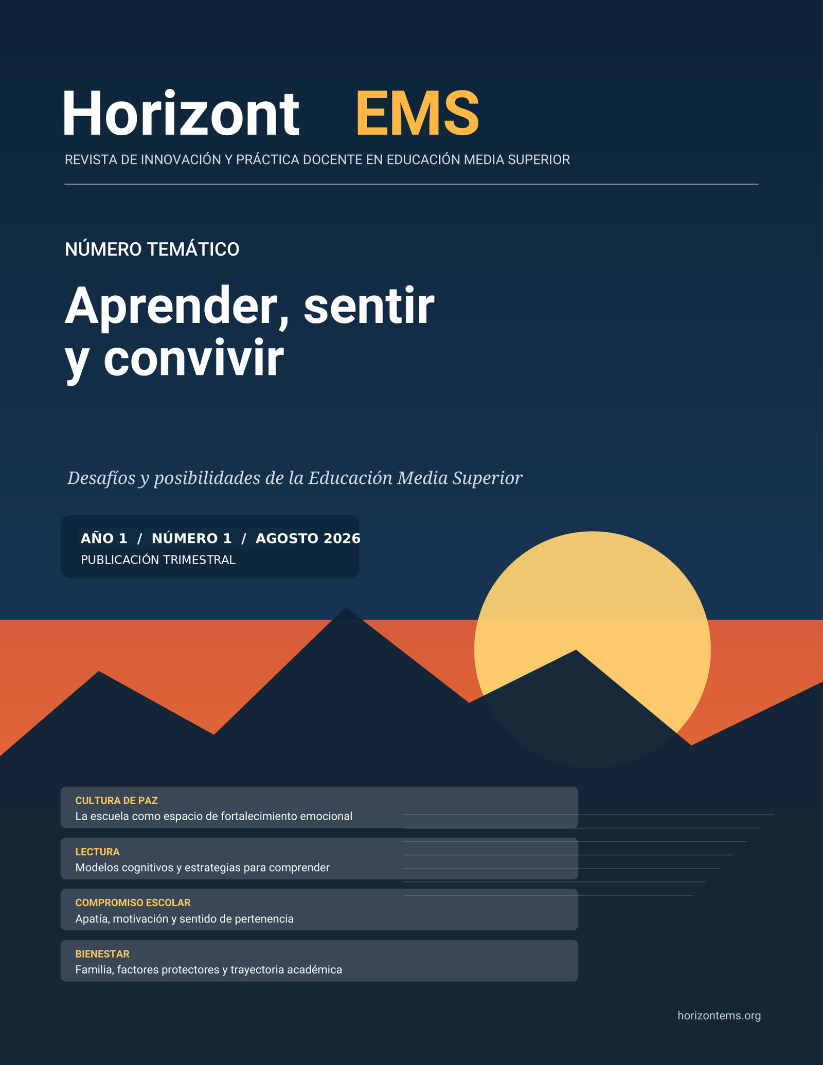Portada del número 1 de HorizontEMS, agosto de 2026
